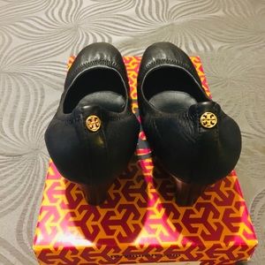 Tory Burch Black Wedges
